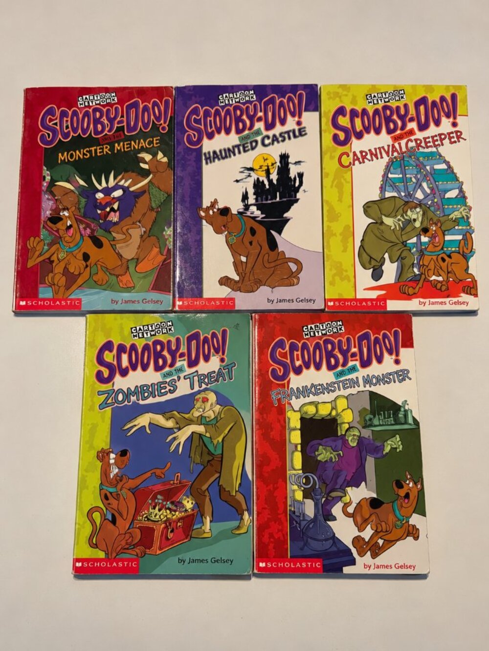 Scooby-Doo Book Lot of 5 Scholastic James Gelsey Kids Mystery Paperbacks